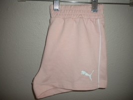 Puma Girls Size Small 7/8 Pink Elastic Waist Jersey Sweatshorts Shorts NWOT - £6.48 GBP