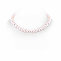 ANGARA 18&quot; Single Strand Freshwater Pearl Necklace in 14K Solid Gold - £526.08 GBP