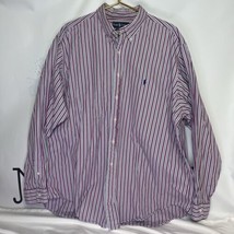 Ralph Lauren Classic Fit 100% Cotton Oxford Purple Striped Sz 18 / XXL P... - $529.23 MXN