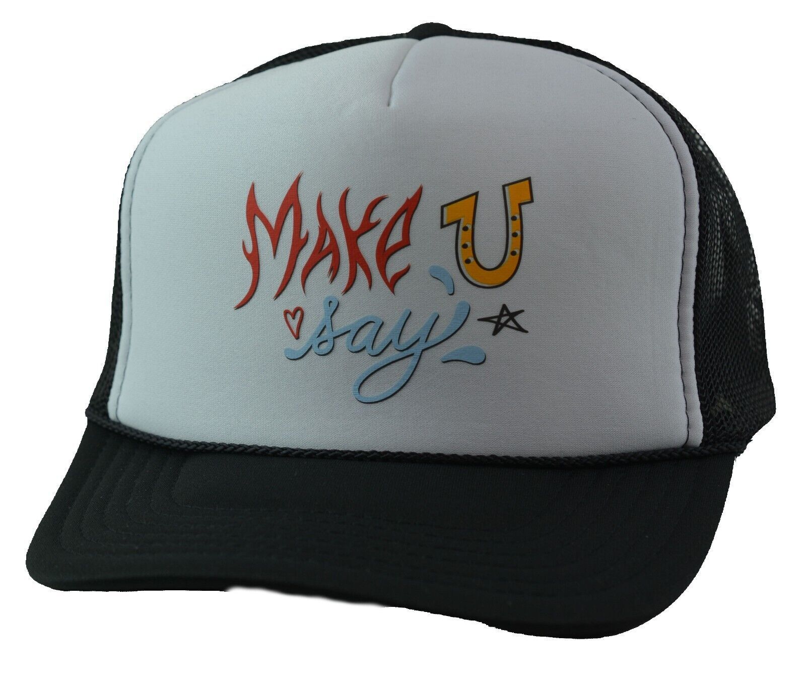 ZEDD Make You Say EDM Adjustable Black & White Snapback Trucker Hat