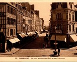 Vtg Postcard 1920s Cherbourg France - Streets of Marechal-Foch and Tribu... - £5.39 GBP