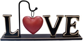 Wood Love Sign Decorative Cut Out Rustic Freestanding Block Letter valentine’s  - £19.10 GBP