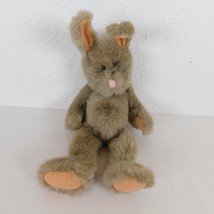 Bunny Rabbit Bean Bag Plush Vintage 1987 The Boyds Collection Brown Pink 14" - £11.64 GBP