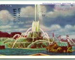 Buckingham Fountain Grant Park Chicago IL Illinois 1936 WB Postcard G1 - $2.92