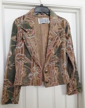 SILVERADO Jacket Blazer Floral Tapestry Chenille Western Bolo Womens M Vintage - £31.31 GBP