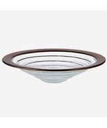 New Centerpiece Bowl, Hallmark Copper Ring Trim, NWT Ribbed Green Tone G... - $464.63 MXN