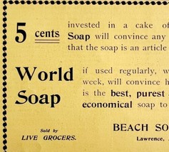 World Soap Beach Soap Company 1894 Advertisement Victorian 5 Cents ADBN1k - £11.79 GBP