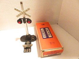 LIONEL TRAINS POST-WAR 154 HIGHWAY FLASHER SIGNAL WORKS GOOD -W/PLATE- B... - $26.55