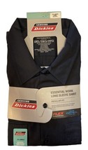 Dickies Men’s 3 XL Essential Work Shirt Long Sleeve Dark Blue Temp Control Flex - £23.26 GBP