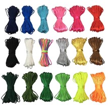 2Mm 18 Bundles 198 Yards Quality Rattail Nylon Satin Cord Assorted Color... - £18.09 GBP