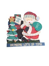 Santa Bringing Lots Of Toys Vintage Holiday Decor K Mart - £23.66 GBP