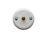 Porcelain Surface Mounted Toggle Switch, 1 Gang Two-Way White Diameter 2.5&quot; - $45.01