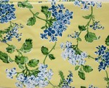 Vinyl Flannel Back Tablecloth, 60&quot; Round (4-6 people) FLOWERS ON YELLOW,... - $16.82