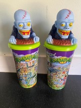 Zombieville Halloween Cup Lot of 2 Party Drinking Game 32oz Zombie Walk - $9.89