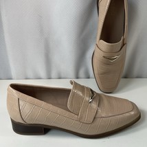 Aldo Penny Loafers Womens 6.5 Tan Nude Crocodile Slip On Shoes Old Money... - $14.84