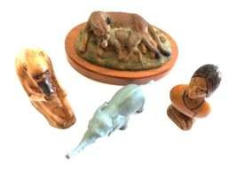 Bamboo - Plastic Elephant, Mini Indian Male Statue, Lion/Cub Candle Stick - £11.77 GBP