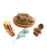 Bamboo - Plastic Elephant, Mini Indian Male Statue, Lion/Cub Candle Stick - £11.96 GBP