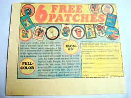 1975 Color Ad Patches by Super Values, New York Iron On Patches - £6.00 GBP