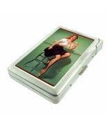Pin Up Retro Ice Cream Funny D 102 Cigarette Case Built in Lighter Metal... - $19.75