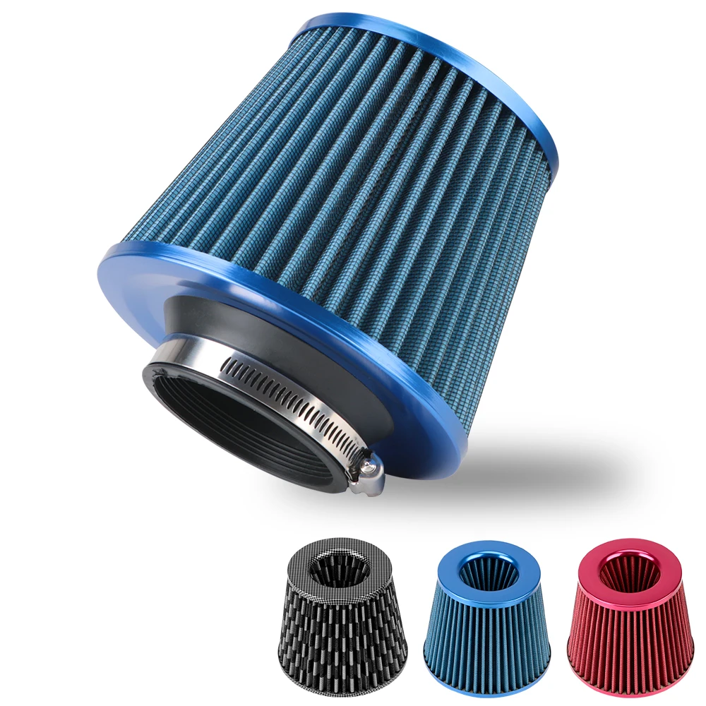 76MM Universal 3 Inch High Flow Car Air Filters Induction Kit Cold Air Intake - £13.43 GBP+