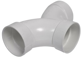 Vaculine Central Vacuum Cleaner White 2 Inch PVC Elbow 3-Way Fitting - $4.95