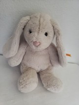 Steiff Hoppie Bunny Rabbit 080470 Plush Stuffed Animal Grey Button Tagged Ear - $39.48