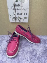 SPERRY TOP SIDER Patent Leather Pink Purple 2 Eye Boat Shoe Size US4M/EU... - $34.65