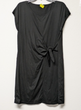 Black Twist-Front Bow 36 inches T-Shirt Dress Size XL Extra Large 23635 - $24.49