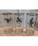 3 Federal Glass Sportsman Pattern Canada Goose Grouse Canvasback Glass T... - £17.57 GBP