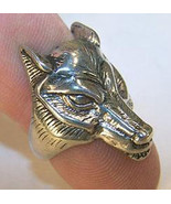 DELUXE WOLF HEAD SILVER BIKER RING BR225 mens RINGS jewelry NEW WOLVES l... - £9.70 GBP