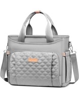 Insulated Large Gray Lunch Bag with Shoulder Strap and Pockets - $462.85 MXN