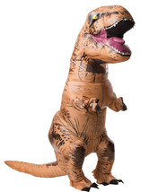 Rubie&#39;s T-Rex Inflatable Adult Costume with Sound Std, Brown, Size Standard - £171.83 GBP