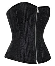 Gothic full steel bone waist training over bust bustier black - £38.93 GBP+