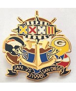 SUPER BOWL XXXII PIN 1998 GREEN BAY PACKERS VS SAN DIEGO CHARGERS - $318.05 MXN