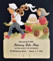 Vintage Steinway Bake Shop Astoria Li Ny Calendar Top Embossed Cardboard Butter - £38.18 GBP