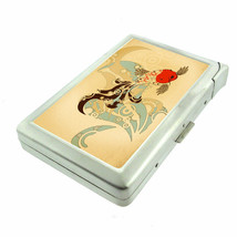 Zen Fish Em2 100's Size Cigarette Case with Built in Lighter Metal Wallet - $21.73