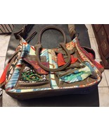 Desigual Shoulder Purse Bag Embroidered Multi Pockets Colorful Beautiful... - $46.52