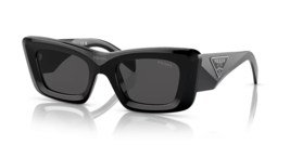 Prada Cat-Eye Sunglasses PR13ZS 1AB5S0 Black Plastic  Grey Lens - $188.09