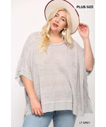 Light Knit And Woven Mixed Boxy Top With Poncho Sleeve - $76.46 CAD