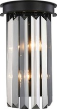 Wall Sconce SYDNEY Traditional Antique 2-Light Silver Shade Crystal Matte Black - £151.54 GBP