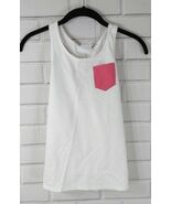 HANNA ANDERSSON Girls White Top with a Pink Bow and Pink Pocket Size 140... - $13.85