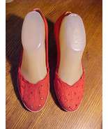 Bright Ideas Red Shoes;2&quot; Wedge Heels;7 M;2006-20 Petal Model;Red Cutout... - £7.85 GBP