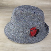 Shandon Headwear Donegal Ireland Tweed Fedora Wool Hat Weaver Gray Size 7 - $46.93