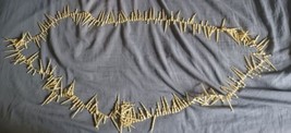 8 ft. Plastic vintage Cream iridescent icicles garland string hanging - $8.75