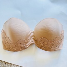 VIctoria&#39;s Secret Body By Victoria Lined Strapless Bra Sz 32DD Beige - $21.67 CAD