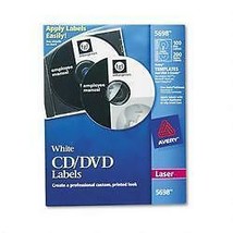 Avery CD/DVD Spine Laser Label - Permanent 100 / Pack White - £18.69 GBP