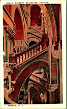 Great Western Staircase Capitol  Albany New York NY UNP 1920s Postcard - £3.07 GBP