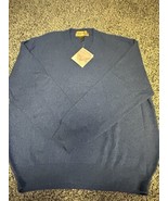 100% Cashmere Crewneck Sweater Men’s XL Blue MSRP $160 2-Ply Yarns - $107.78 CAD