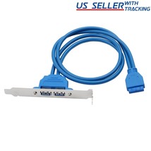 Usb 3.0 Back Panel Expansion Bracket To 20-Pin Header Cable (2-Port) - $18.99
