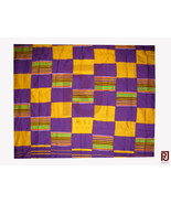 Kente Handwoven Cloth Asante Ghana African Art Woven Wax Fabric Textile ... - £136.82 GBP